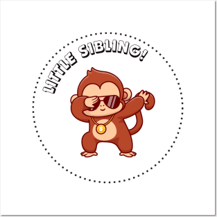 Little Sibling Monkey Dabbing Posters and Art